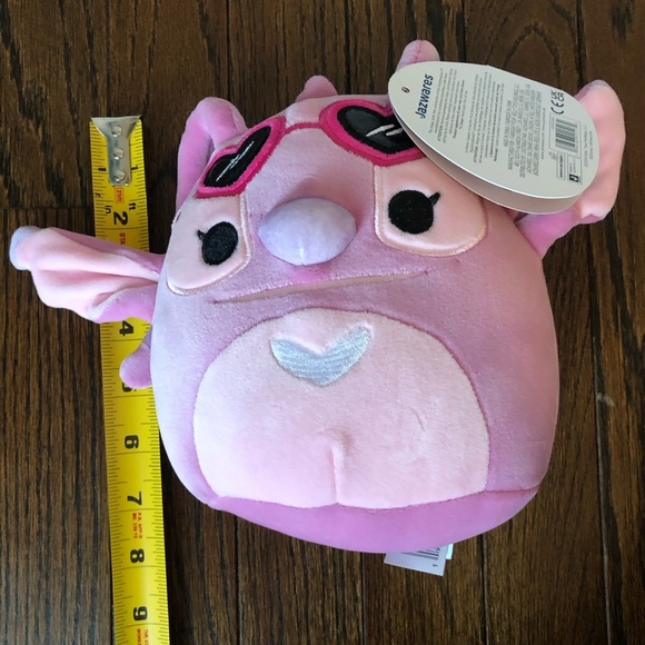 Squishmallows x Disney Bundle: 7” Stitch and Angel w/Heart Sunglasses - NWT! - Picture 13 of 13